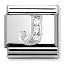 NOMINATION 'Letter J' Silver CZ 33030110