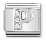 NOMINATION 'Letter P' Silver CZ 33030116