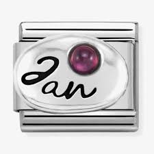 NOMINATION Month 'January' Silver 33050501