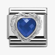 NOMINATION Cz Heart 'Blue' Silver 330603007