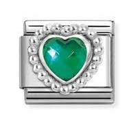 NOMINATION Green Cz Heart 330605004