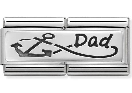 NOMINATION Double Link 'Infinite Dad' Silver 33071005