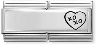 NOMINATION Double Link 'XOXO Heart' Silver 33071015