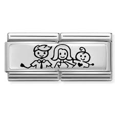 NOMINATION Double Link 'Family with Baby Boy' Silver 33071032