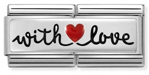 NOMINATION Double Link 'With Love' Silver 33072109