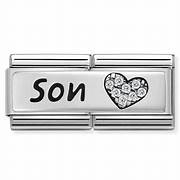 NOMINATION Double Link 'SON Heart' Silver 33073103
