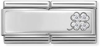 NOMINATION Double Link 'Four Leaf Clover' Silver' 33073111