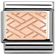 NOMINATION Plate 'Weave' Rose Gold 43010103