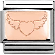 NOMINATION 'Heart with Wings' Rose Gold 43010116
