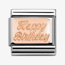 NOMINATION Engraved 'Happy Birthday' Rose Gold 43010129
