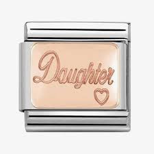 NOMINATION Engraved 'Daughter with Heart' Rose Gold 43010143