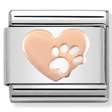 NOMINATION 'Heart with Footprints' Rose Gold 43010412