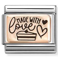 NOMINATION Rose Gold 'Made with Love' Cake 43011124