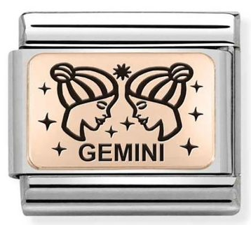 NOMINATION Zodiac 'Gemini' Rose Gold 43011203