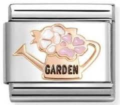 NOMINATION Rose Gold 'Garden' Watering Can w Flowers 43020219