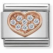 NOMINATION Pave 'Cz Heart' Rose Gold 43030213