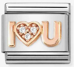NOMINATION 'I Love You' Cz Rose Gold 43030536