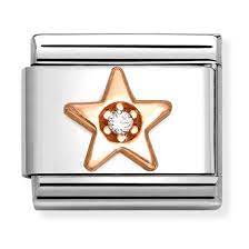 NOMINATION Rose Gold 'Cz Star' Clear 43030537