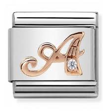 NOMINATION 'Letter A' Rose Gold 43031001