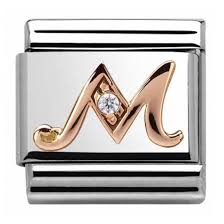 NOMINATION 'Letter M' Rose Gold 43031013