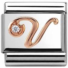 NOMINATION 'Letter V' Rose Gold 43031022