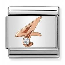 NOMINATION Number '4' Rose Gold 43031504