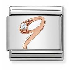 NOMINATION Number '9' Rose Gold 43031509