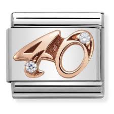 NOMINATION Number '40' Rose Gold 43031540