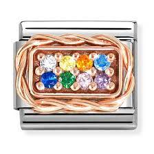 NOMINATION Rose Gold 'Cz Rainbow' 43031817
