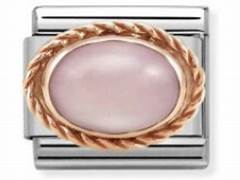 NOMINATION Oval Stone 'Green Aventurine' Rose Gold 43050723