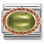 NOMINATION Oval Stone 'Peridot' Rose Gold 43050736