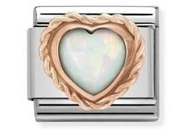 NOMINATION Heart 'White Opal' Rose Gold 43050922