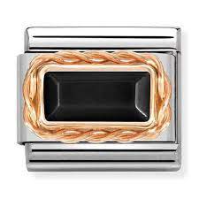 NOMINATION Baguette 'Black Agate' Rose Gold 43051202