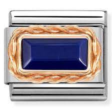 NOMINATION Rose Gold 'Lazuli Lapis Baguette' 43051209