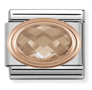 NOMINATION Oval Stone 'Champagne' Rose Gold 430601024