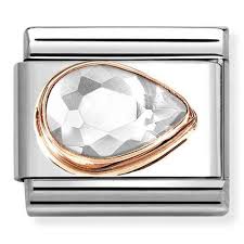 NOMINATION Rose Gold 'Drop Cz' White 430606010