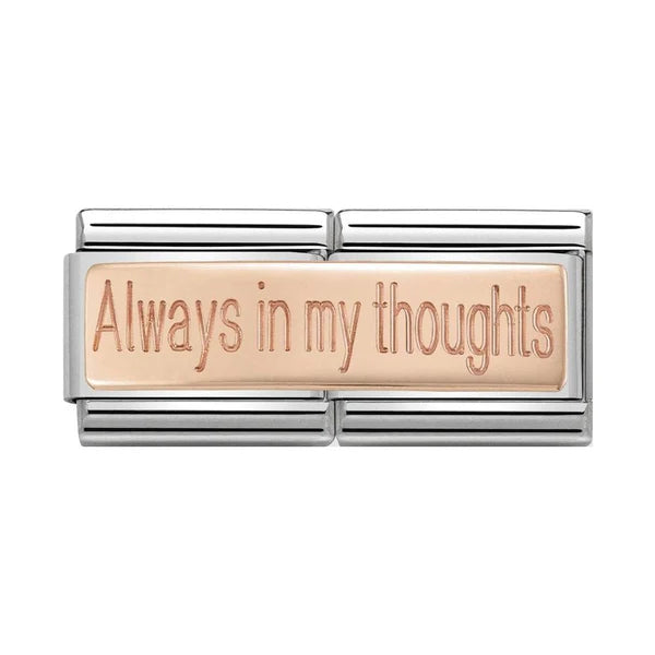 NOMINATION Double Link 'Always in my thoughts' Rose Gold 43071013