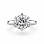 Platinum Solitaire Diamond Engagement Ring. TDW 3.00ct