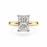 18ct Yellow Gold and Platinum Lab Grown Radiant Cut Diamond Engagement Ring