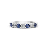 White Gold Sapphire & Diamond Band