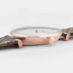Cluse Triomphe Rose Gold Almond Python Strap Watch