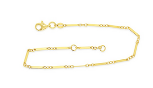 Yellow Gold Flat Bar Bracelet