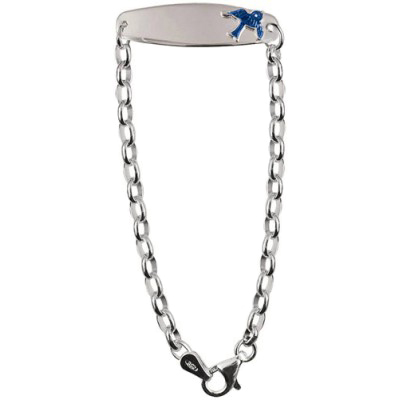 Sterling silver bluebird ID bracelet