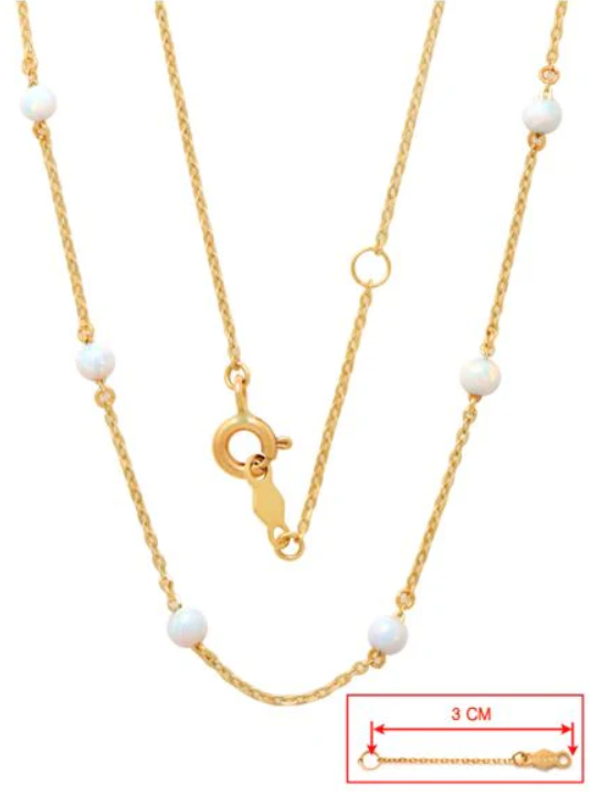Yellow Gold Opal Chain