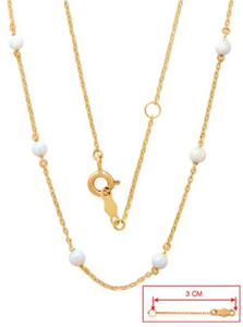 Yellow Gold Opal Chain