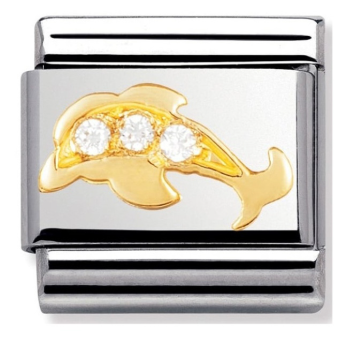 NOMINATION Cz 'Dolphin' Gold 03030627