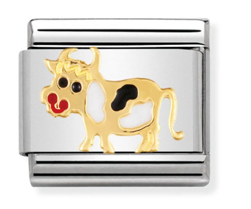 NOMINATION 'Cow' Enamel & Gold 03021204