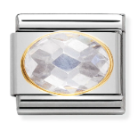 NOMINATION Prismatic Oval 'White Cz' Gold 030601010
