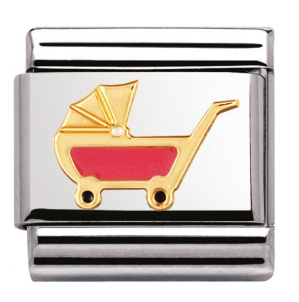 NOMINATION 'Pink Pram' Enamel & Gold 03020849