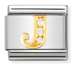 NOMINATION 'Letter J' Gold CZ 03030110
